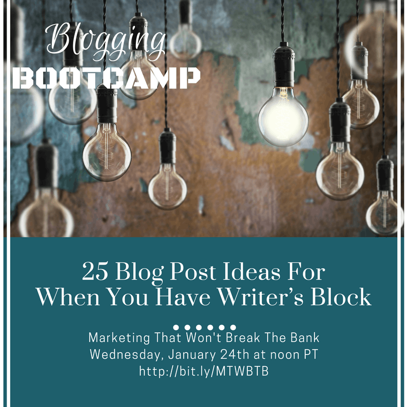 Blogging Bootcamp: 25 Blog Post Ideas For When You Have Writer’s Block